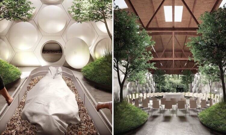 Так происходит утилизация тел в центре Recompose