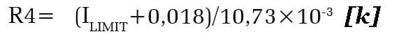  Формула расчета резистора R4