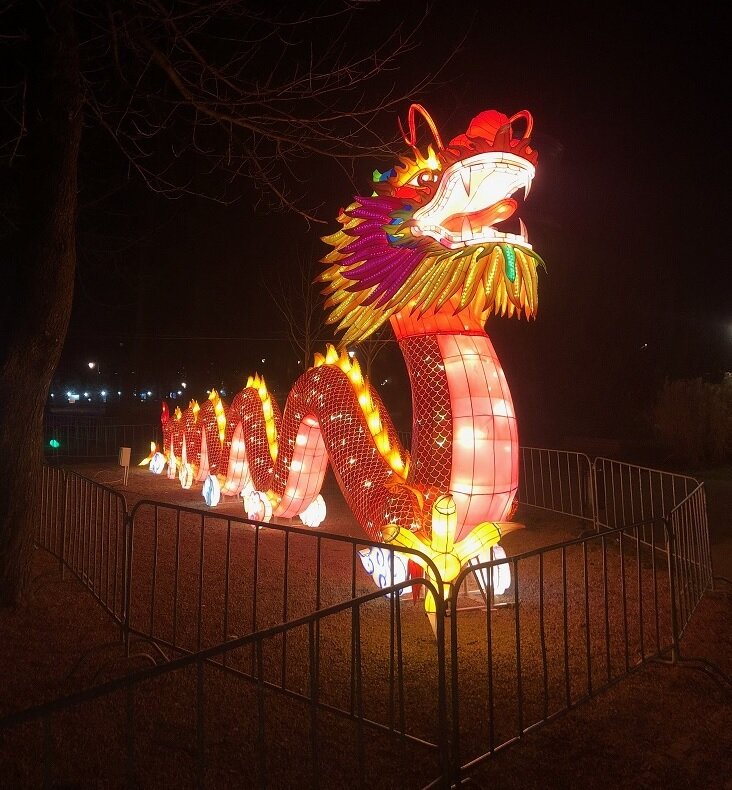 Китайский дракон в парке Белграда, Сербия