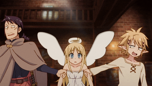 ГИФ'ка из аниме: Мэйдри налетела на рецензентов.