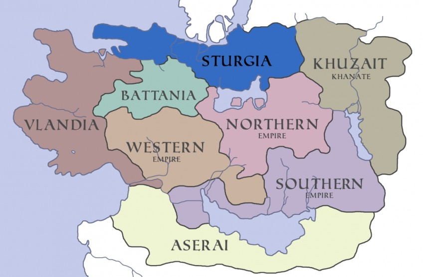 карта игрового мира, из свободных источников