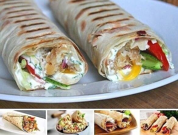 10 ДИЕТИЧЕСКИХ НАЧИНОК ДЛЯ ДОМАШНЕЙ ШАУРМЫ, от которой вы точно не потолстеете🌯🍅🍆🌽   
Шаурмы иногда ну очень хочется... А, как известно, если очень хочется - то можно😉 Вот 10 вариантов полакомиться шаурмой без вреда для фигуры😃👍
 
1. Вареная грудка, пара зубчиков чеснока, вареное яйцо, тертый сыр, зелень, йогурт 
 
2. Творог, зелень, пара зубчиков чеснока, несколько ложек йогурта 
 
3. Жареные шампиньоны, зелень, плавленный сыр, маринованные огурцы 
 
4. Адыгейский сыр, корейская морковь, сметана, зелень 
 
5. Бурый рис, яйцо, натуральный йогурт с зеленью 
 
6. Куриная ветчина, твердый нежирный сыр, свежий огурец, зубчик чеснока, йогурт 
 
7. Тертые огурец и морковь, кусочки копченого мяса, зелень, йогурт 
 
8. Обжаренный на сухой сковороде фарш, тертый нежирный сыр, пассивированные лук и сладкий перец 
 
9. Тертые морковь и свекла, зубчик чеснока, горсть измельченных грецких орехов, нежирная сметана 
 
10. Куриное филе, твердый сыр, зелень, натуральный йогурт 
 
Приятного аппетита!