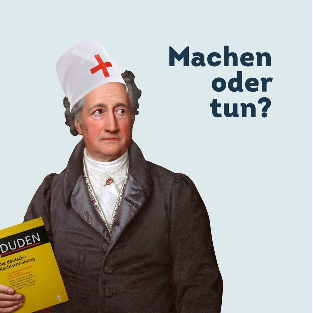 Гёте в шапочке санитара от lingua franconia. Онлайн-школа немецкого языка