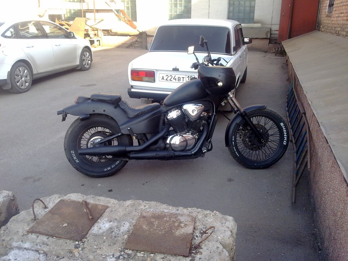 Honda Steed с коляской
