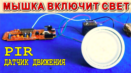 PIR сенсор из PC мышки управляет Мощной лампочкой. | Дмитрий Компанец ...