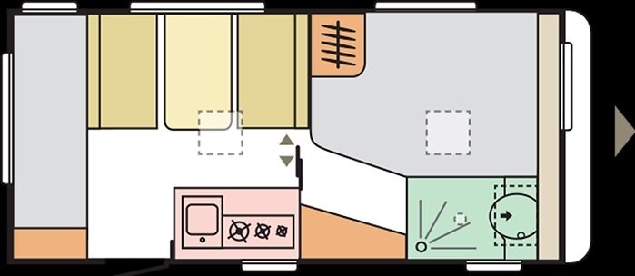 Планировка ADRIA Altea 472 PK днем