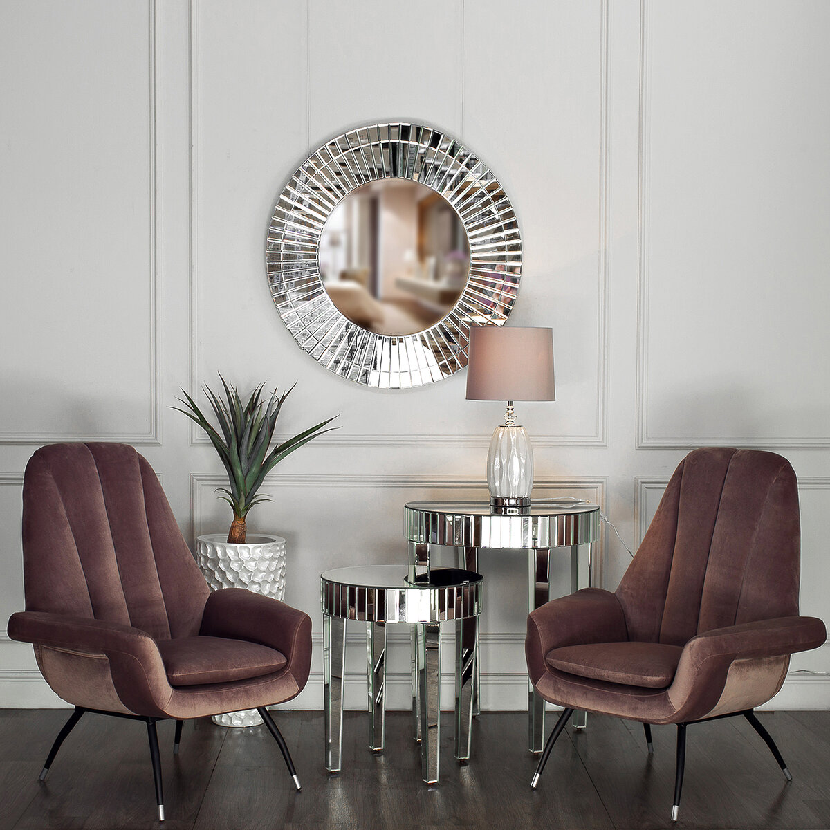 КОМПЛЕКТ ИЗ 2-Х ЗЕРКАЛЬНЫХ СТОЛОВ, Garda Decor