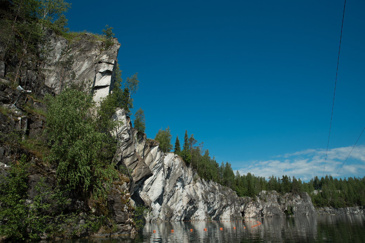 Берега были поросшими кустарником и деревцами