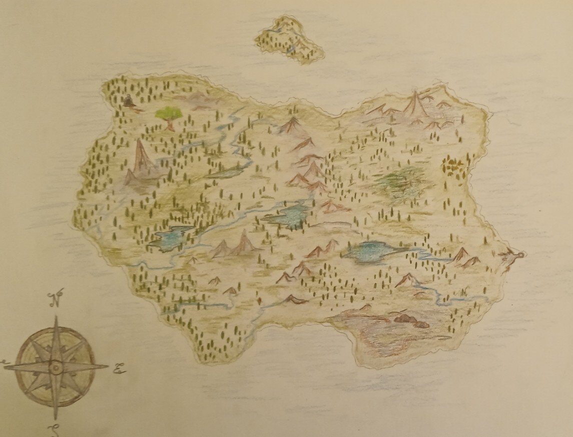 Карта мира в котором происходят все действия (Автор работы: Герра)