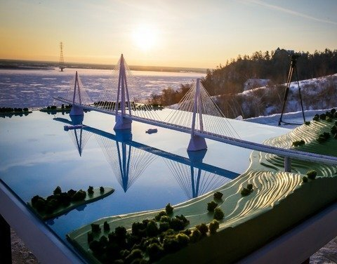 Фото: правительство Якутии. Макет Ленского моста   