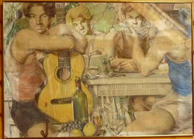 Дмитрий Гриневич. «Шпана замоскворецкая» (название условное), год написания не установлен, рисунок цветными карандашами. 83х60.