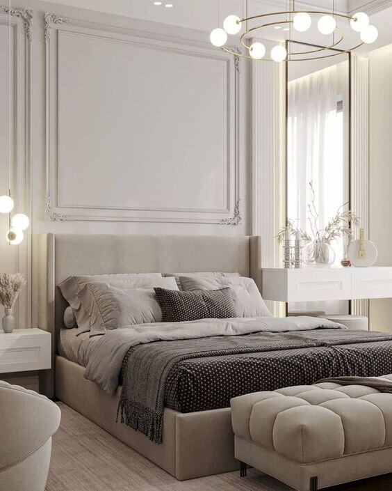 Освещение спальной комнаты. Фото 1.