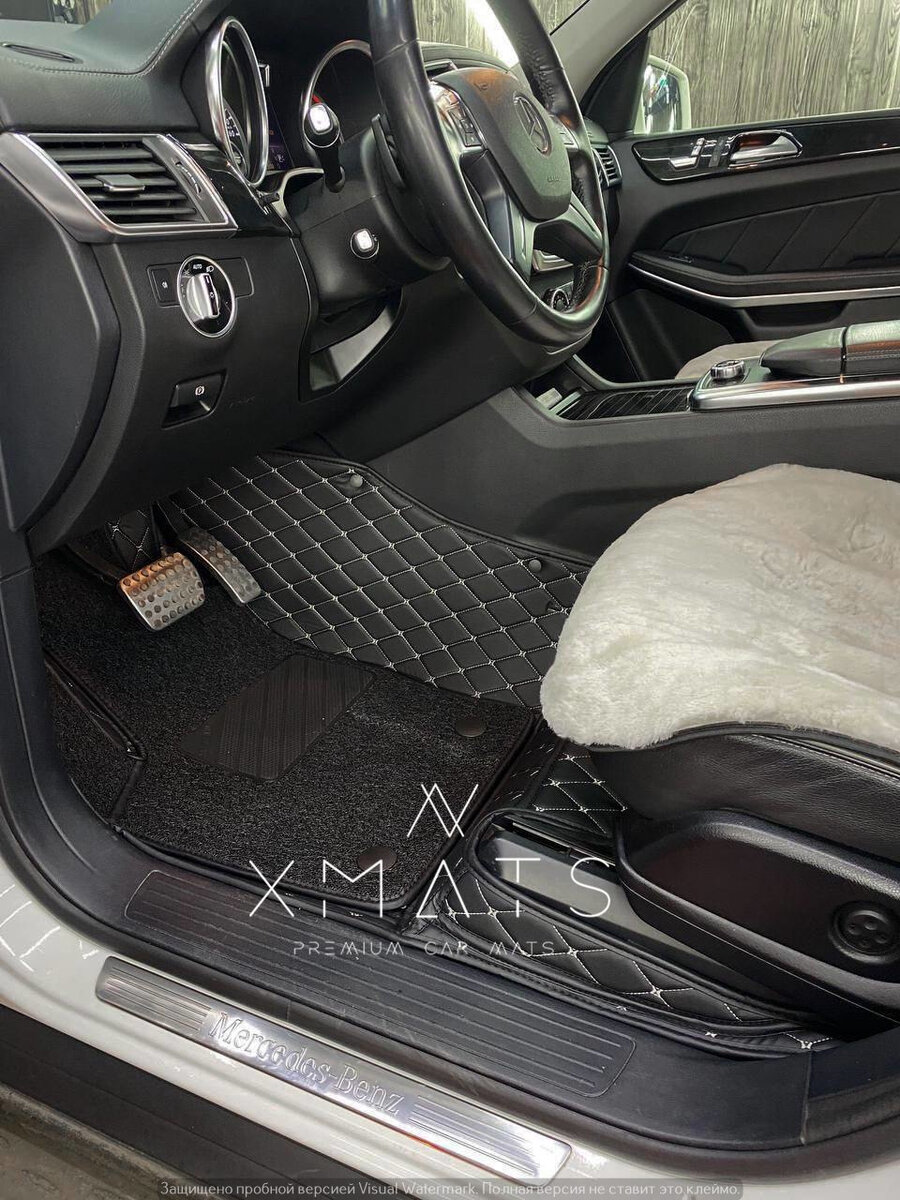 3D коврики из экокожи на Mercedes-Benz GL / GLS X166