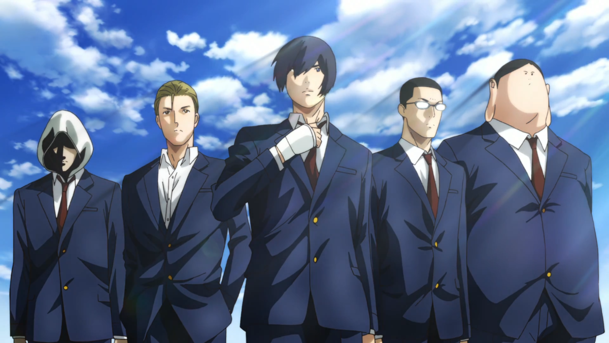 Кадр из аниме "Школа-тюрьма", 12 серия