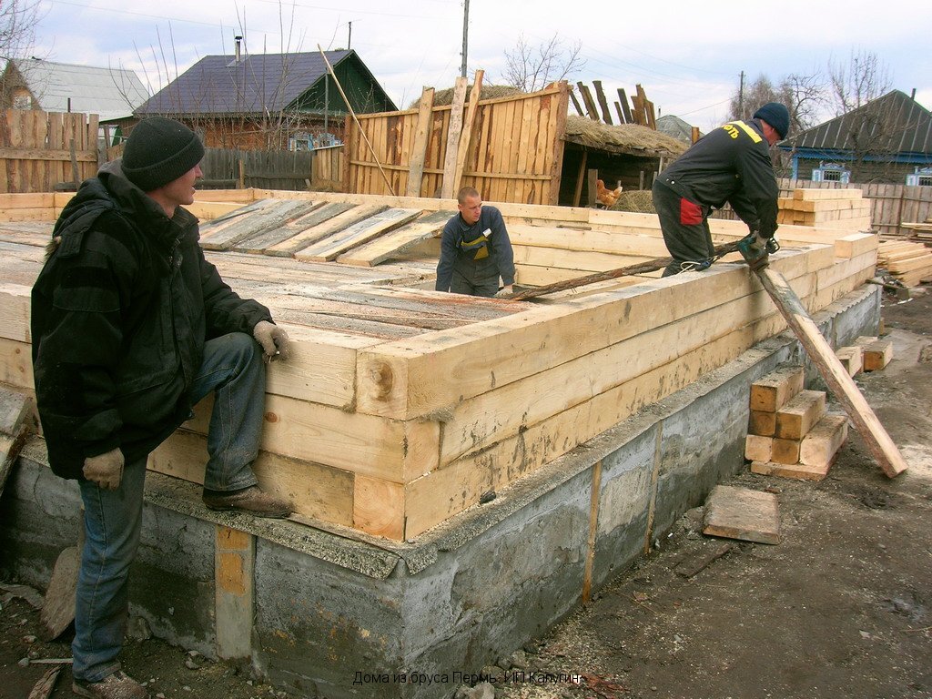 Пошаговое строительство дома из бруса