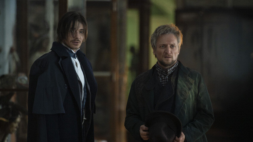 Матвеев и Мишуков в первом и единственном кадре со съемок "Шерлока Холмса в России"