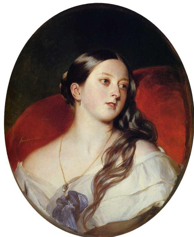 Портрет королевы Виктории с распущенными волосами, Франц Ксавьер Винтархальтер.