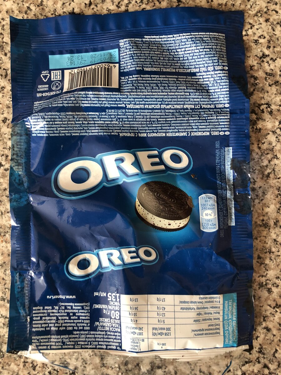 Дизайн мороженого печенья Oreo
