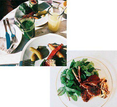 Красиво сервированный диетический ужин