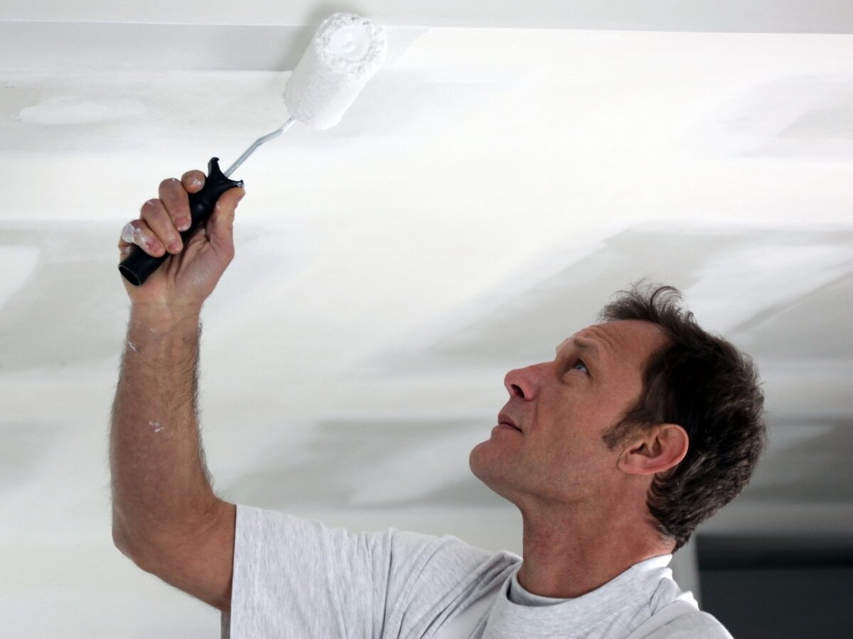 Окраска потолка в ванной, фото из Яндекса