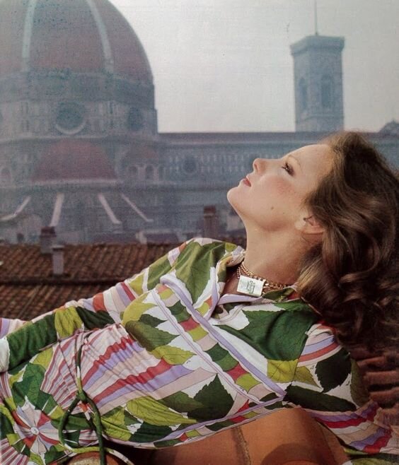 Gaby Wagner in Pucci, Photographed by Paolo Barbieri, 1975