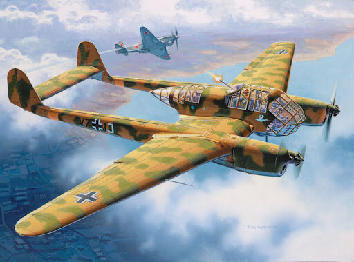  Focke-Wulf 189 ведет ответный огонь