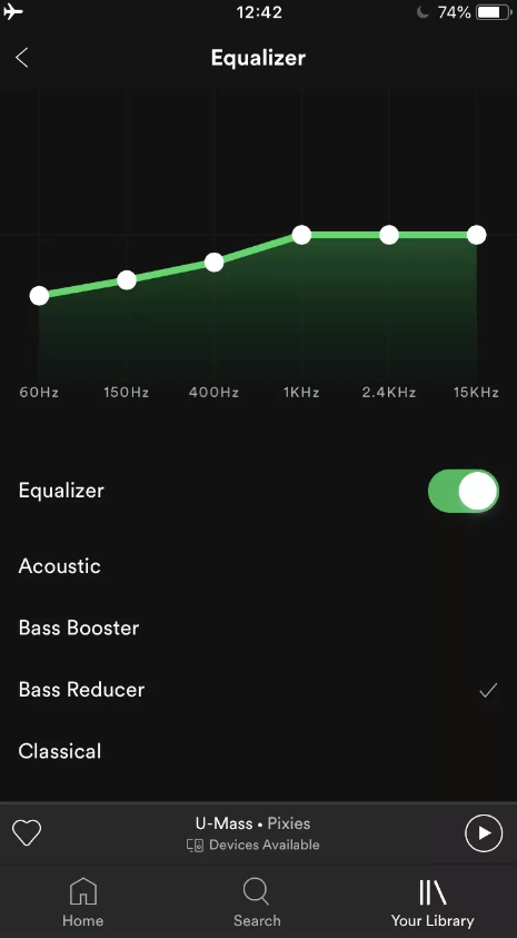 Почему spotify. Эквалайзер в спотифай. Эквалайзер в спотифай на ПК. Equalizer in Spotify. Басовый эквалайзер Spotify.