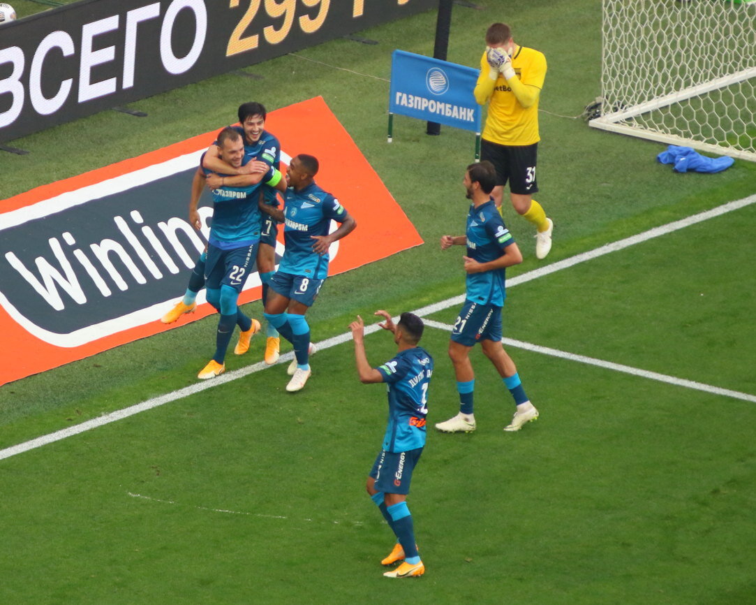 Петербургский "Зенит" разгромил "Уфу" со счетом 6:0