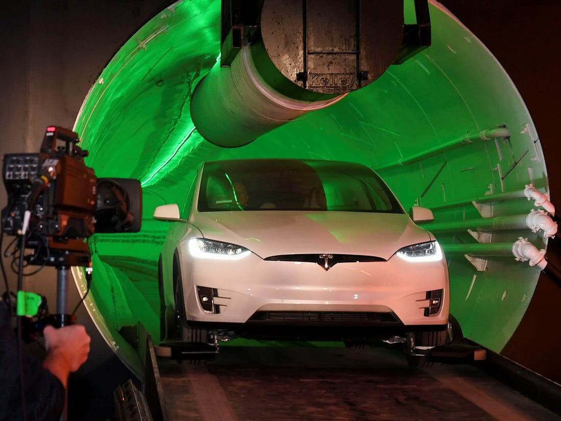 Boring Company использовали Tesla в качестве транспортных средств
