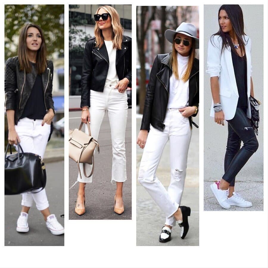 Как стильно носить черный с белым?