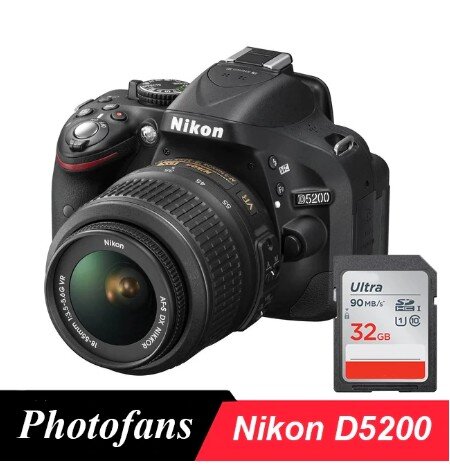 Фотоаппарат Nikon D5200 DSLR с комплектом объективов 18-55 мм
