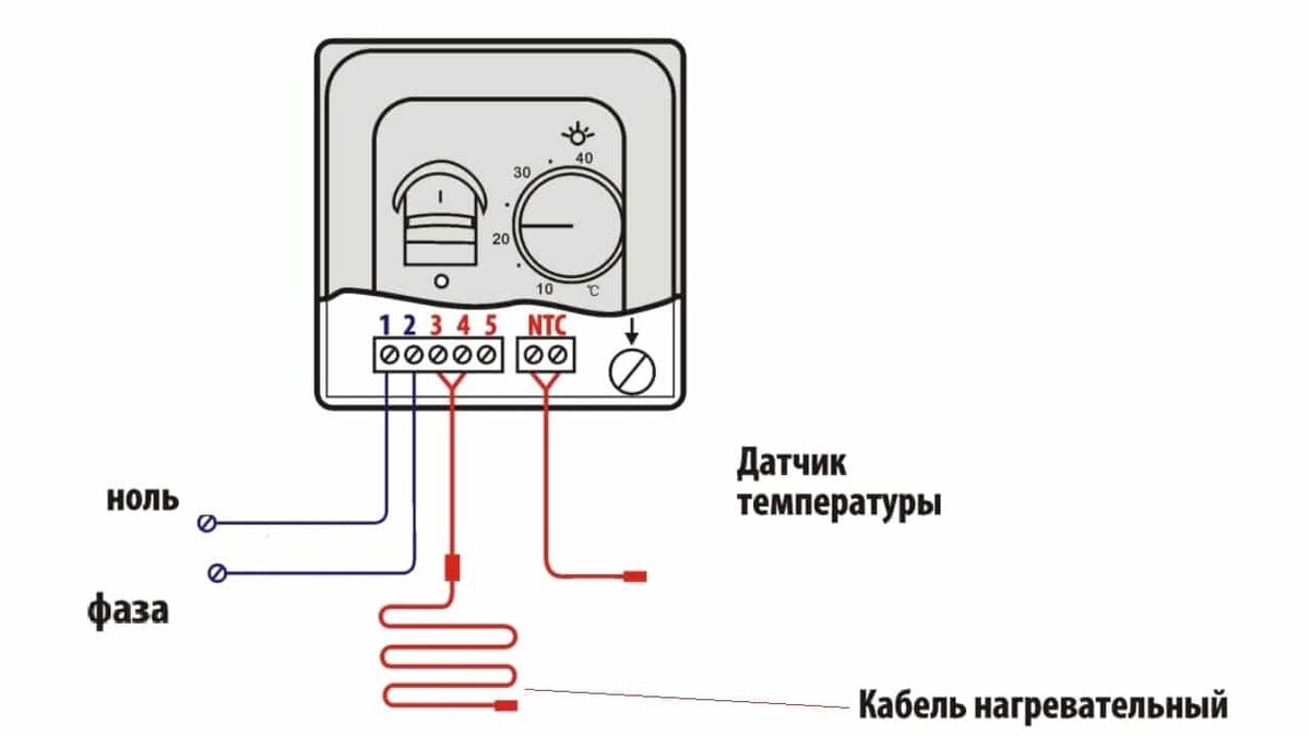 Как подключить терморегулятор с датчиком температуры воздуха?