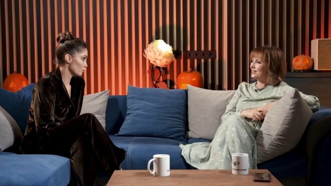 Елена Ксенофонтова и Агата Муцениеце в программе Честный развод