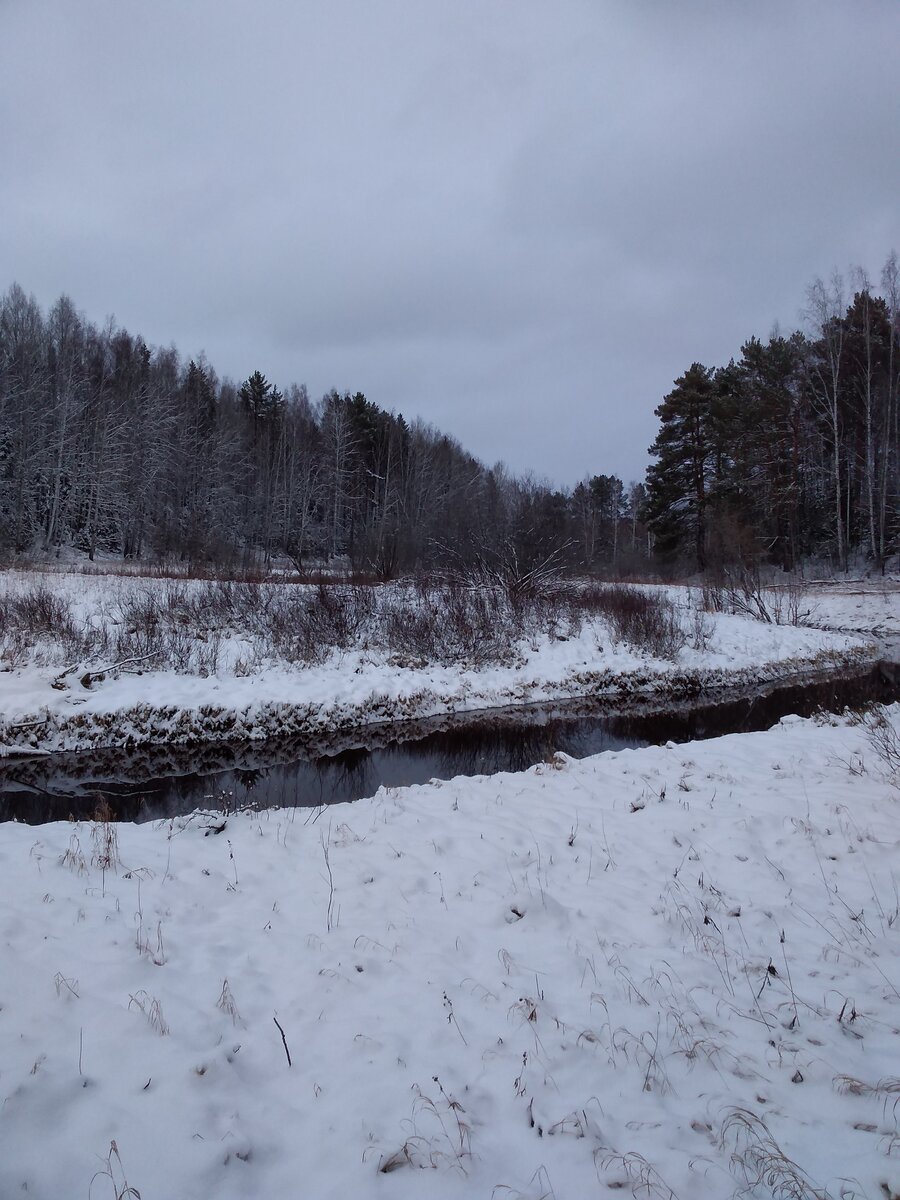 речушка еще не замерзла