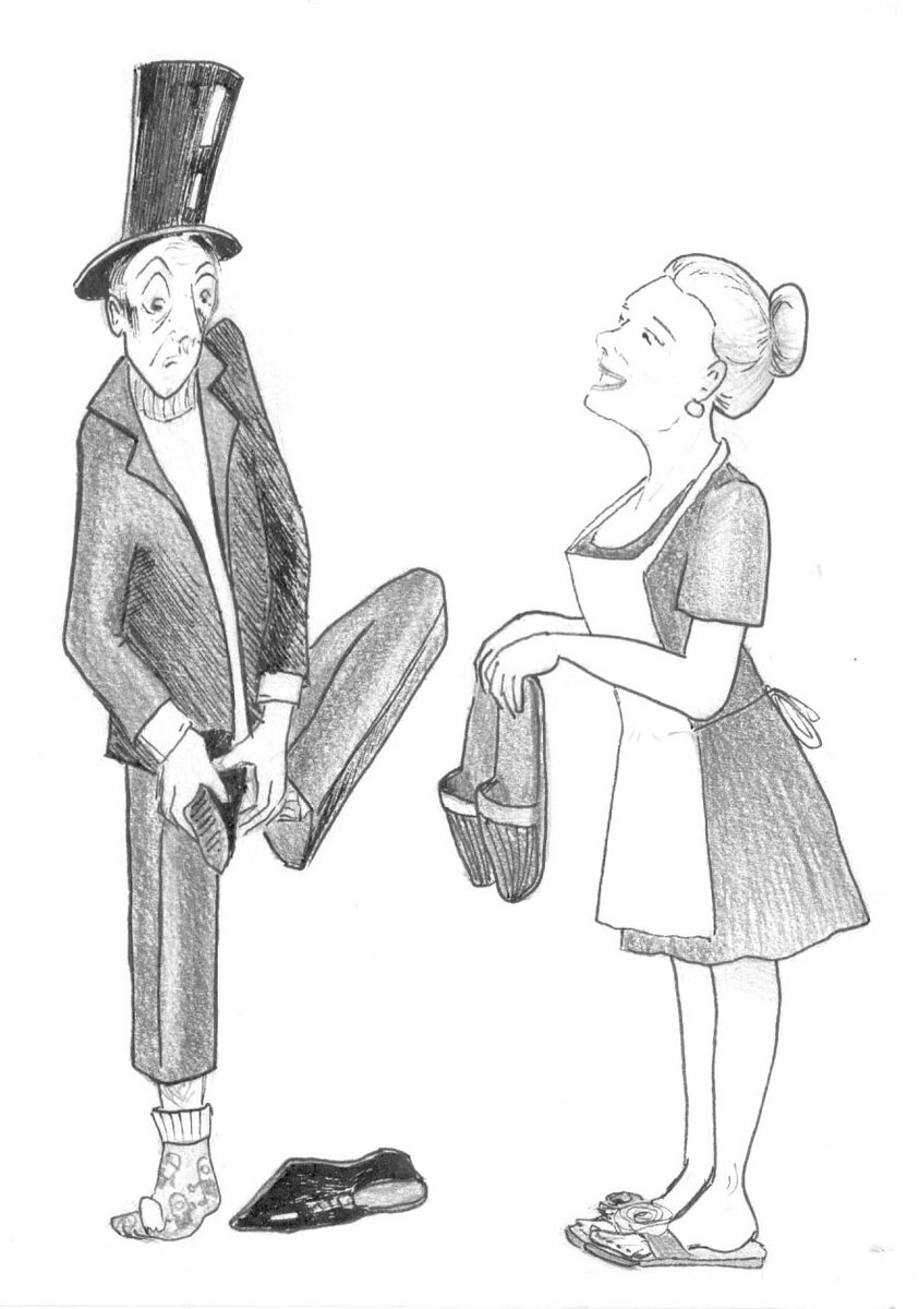 Привычка переобуваться и переодеваться дома - типично "русскоязычная"