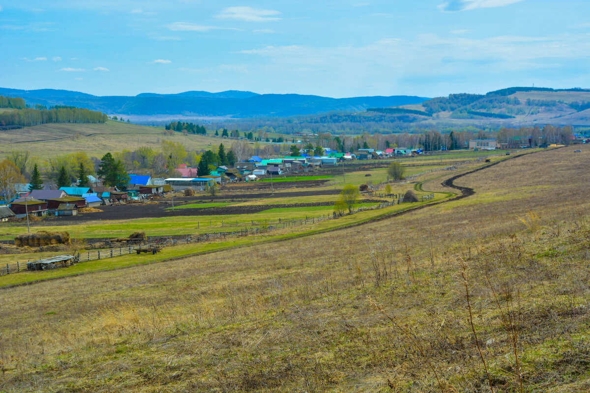 Панорама деревни Верхнеарметово с точки из базового лагеря