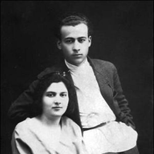 Леонид Первомайский с женой (взято из открытых источников)