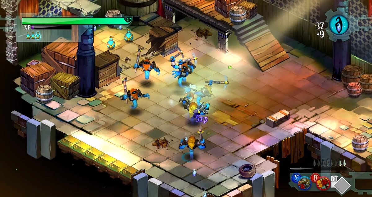 Игрок будет сражаться с толпами противников, комбинируя атаки и уклонения.