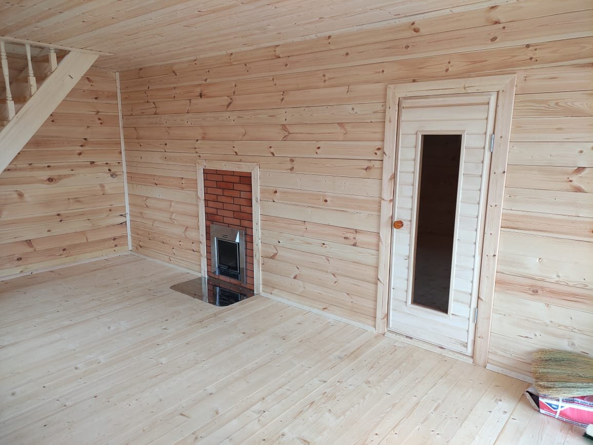 Отделка дом-бани компанией Брус-бани