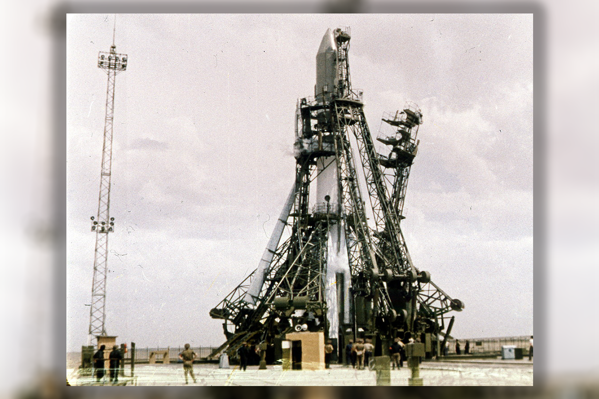 Запуск Восток 1 с космодрома Байконур