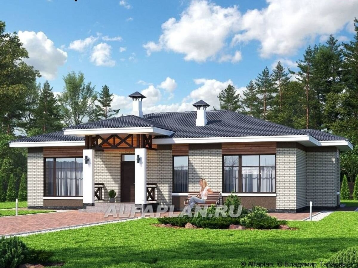 НА СЛАЙД-ШОУ 3 ФОТО: Проект одноэтажного дома "Покровка" 639А