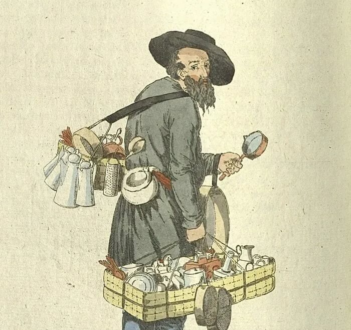 Варяг, цветная гравюра из серии "Народные типы", 1860-е годы.