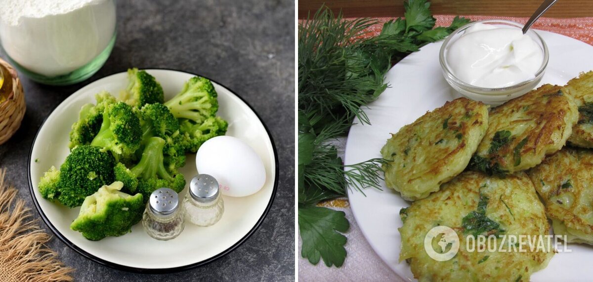 Деруны из брокколи