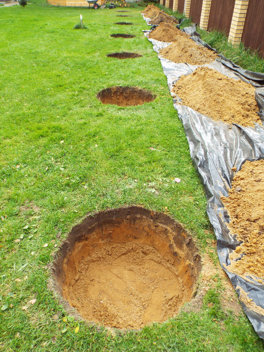 Посадочные ямы.