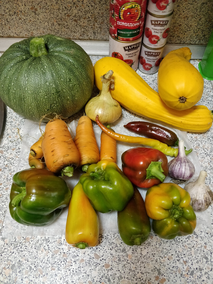 Овощи для салата " Тещин язык"