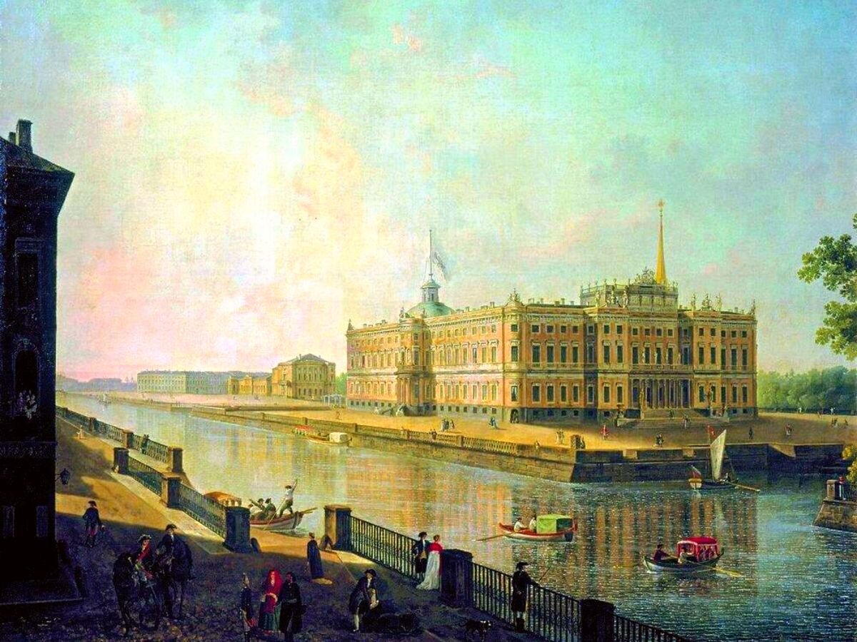 "Вид на Михайловский замок", 1800 г., художник Ф.Я. Алексеев. Источник: artchive.ru