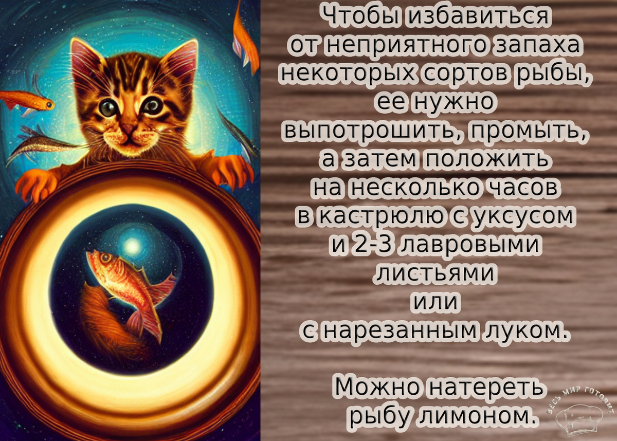 Чтобы избавиться от неприятного запаха некоторых сортов рыбы...