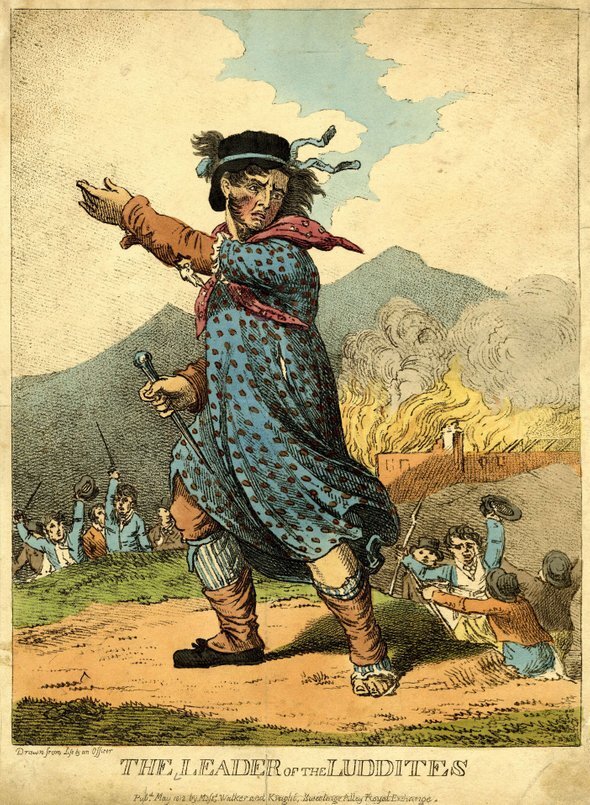    Гравюра с изображением Неда Лудда. 1812 год. Фото: Working Class Movement Library / Wikimedia Commons / Public domain