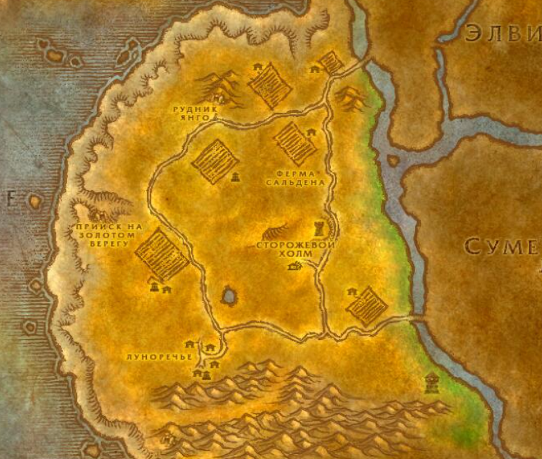 Карта локации Западные земли
