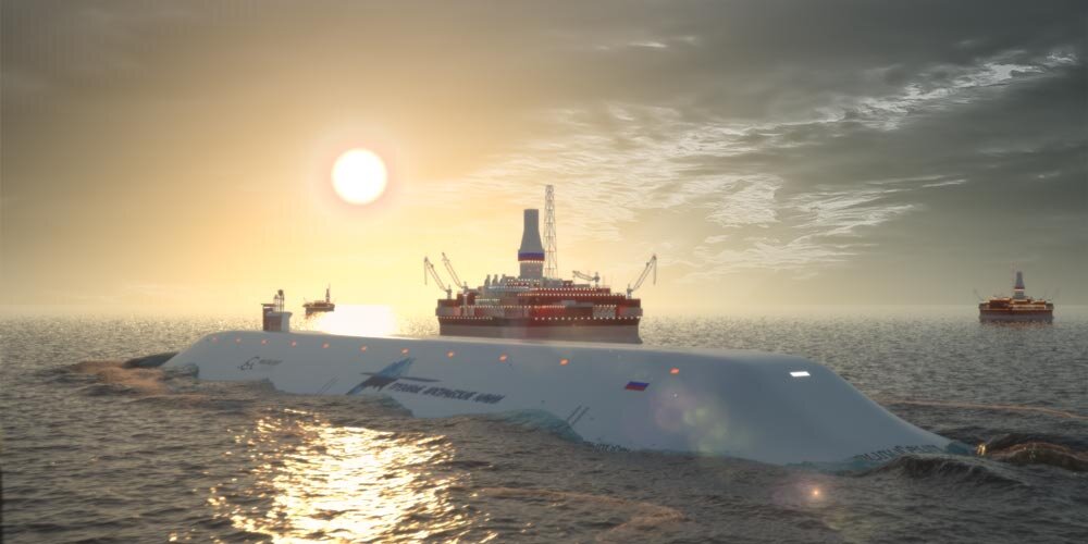 Подводный газовоз на месторождении / Иллюстрация "Страна Росатом"